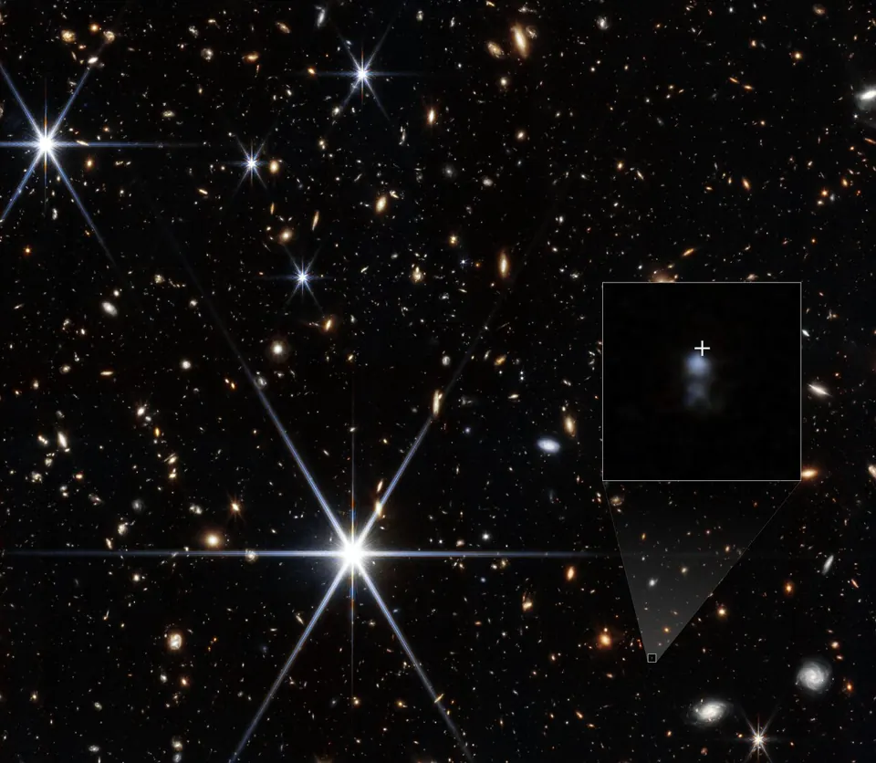 Imagen infrarroja de la galaxia anfitriona de un estallido rápido de radio